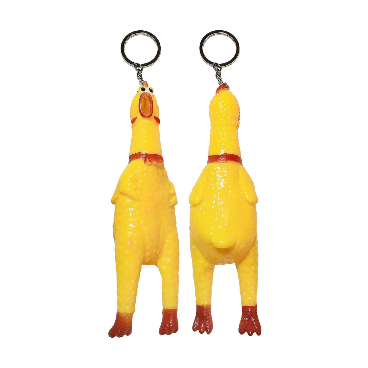 Screaming Chicken Squeaker Toy Key Chain
