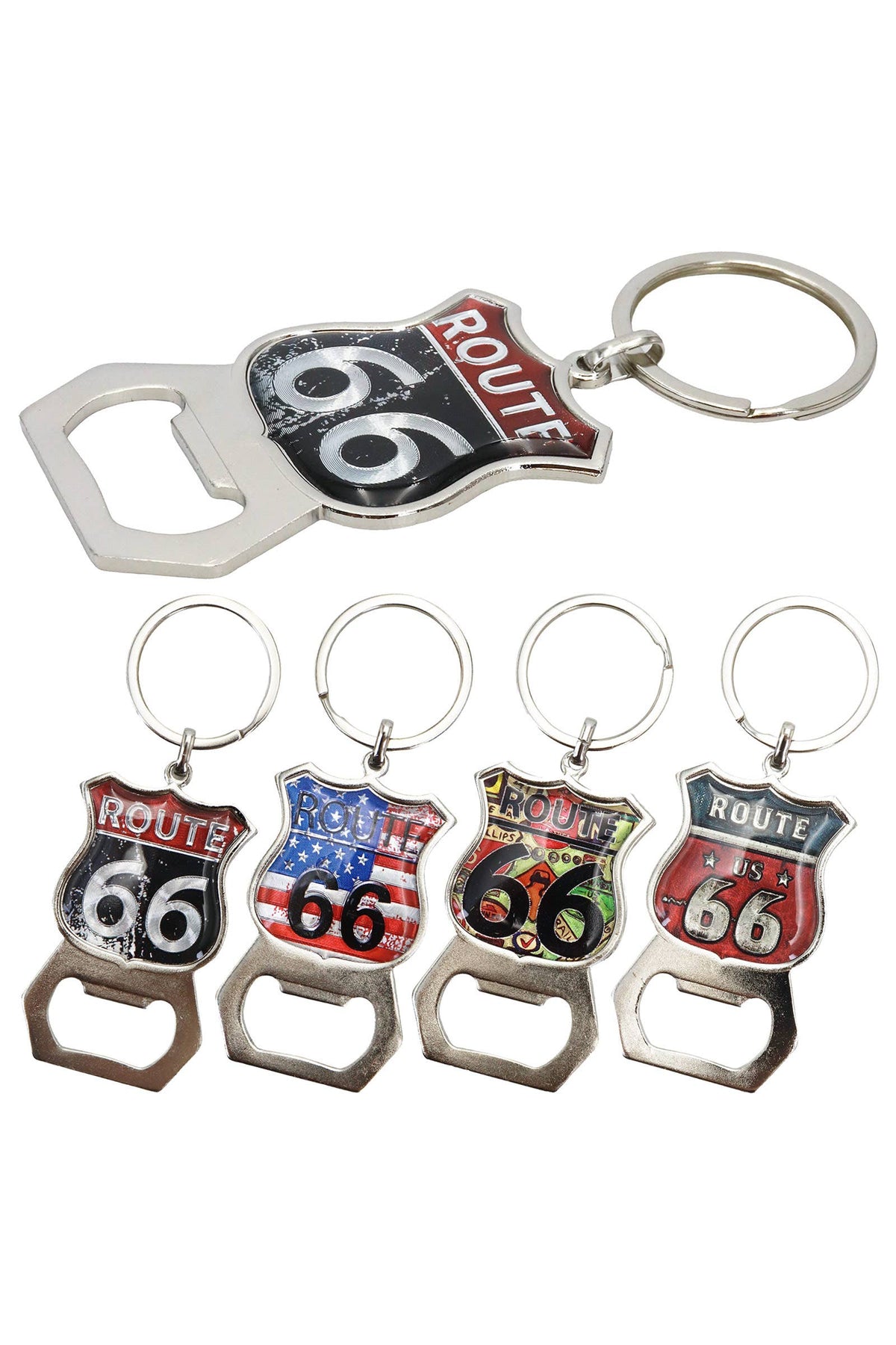 Historic Route 66 Variety Bottle Opener Key Chain