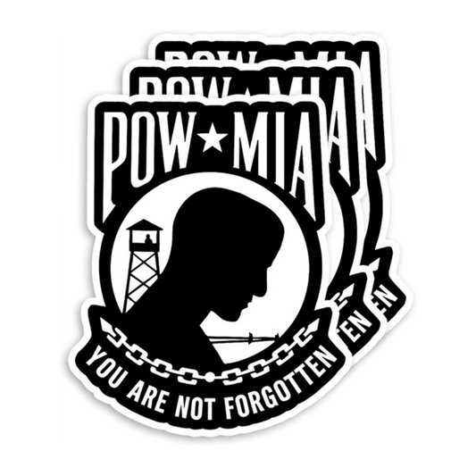 POW MIA Sticker | Waterproof Patriotic Vinyl Sticker