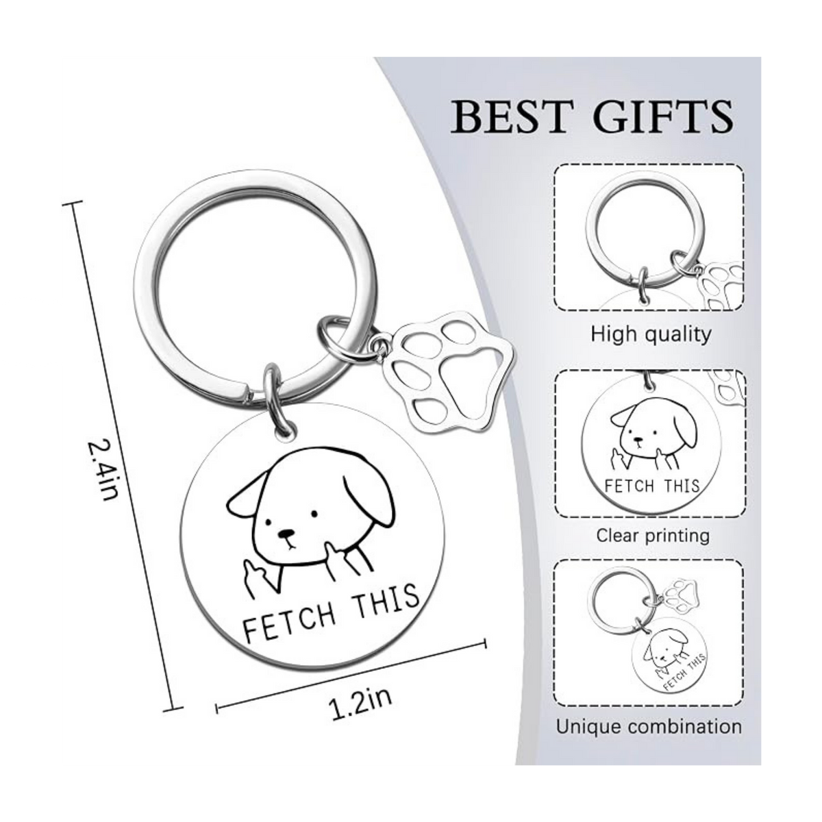 Funny Dog Keychain | Dog Mom & Dog Lover Gift Keyring