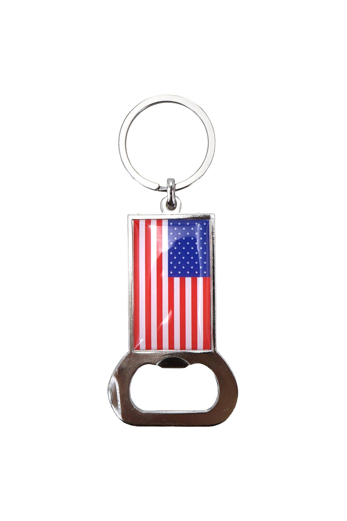 American Flag Rectangular Bottle Opener Key Chain
