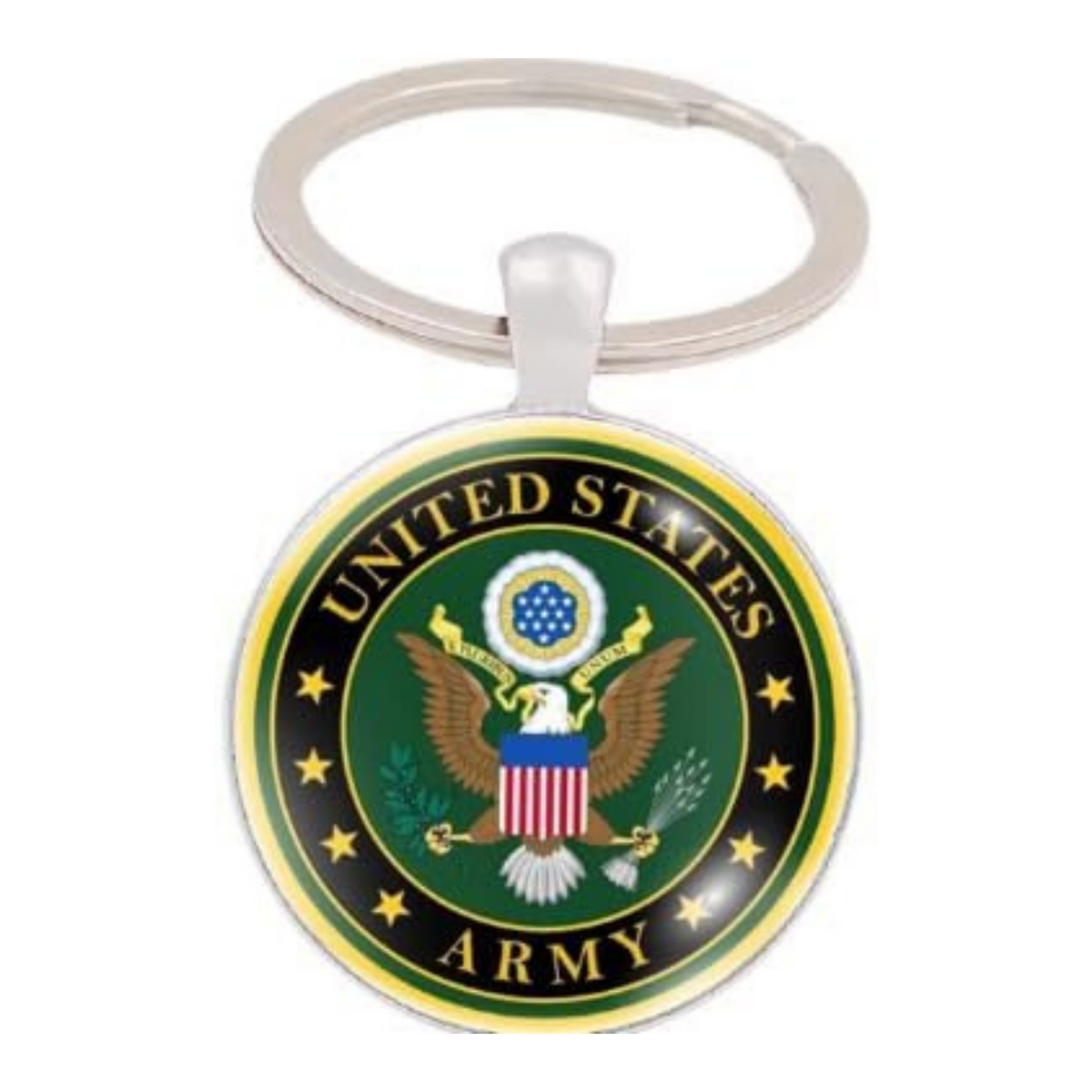 Military Round Keychain