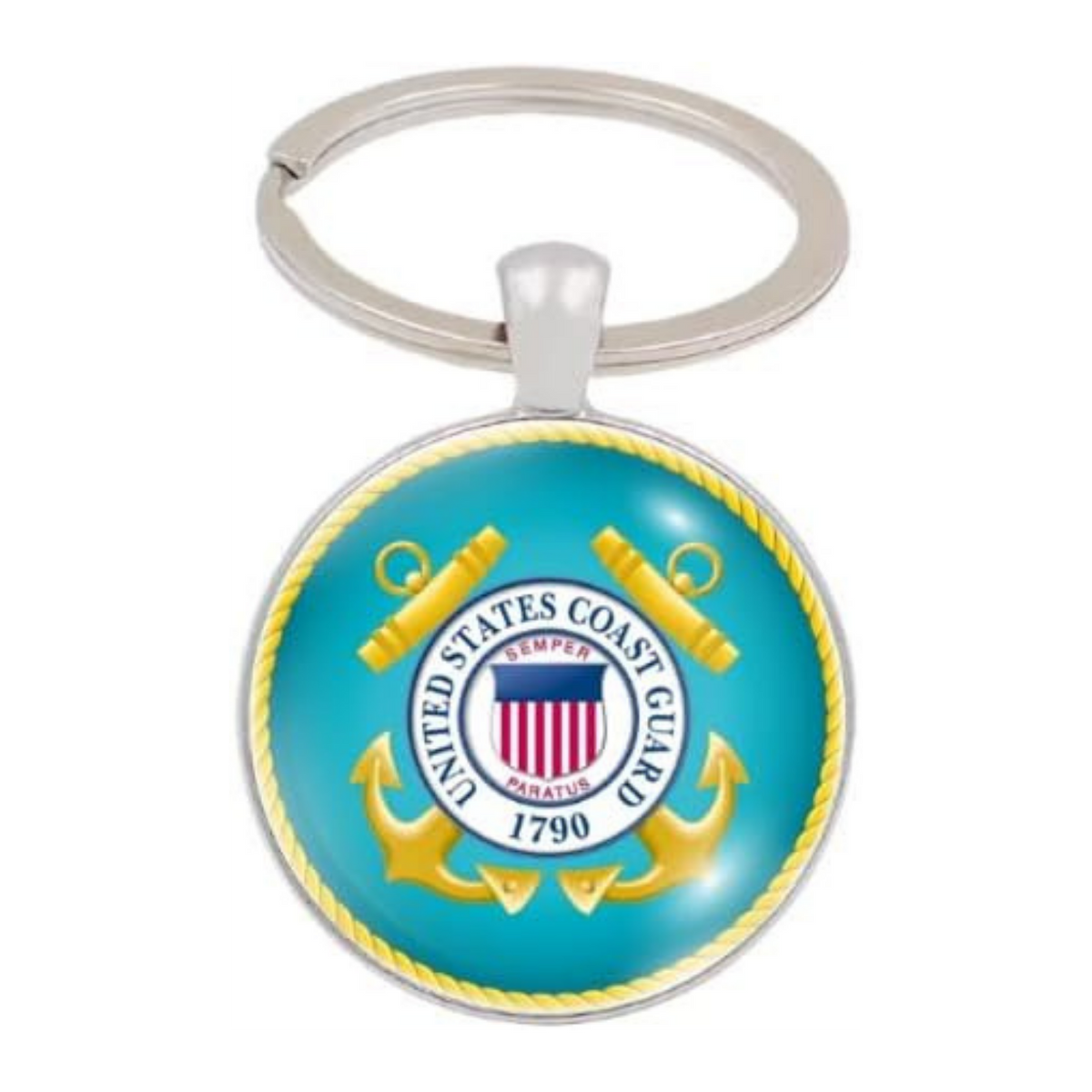 Military Round Keychain
