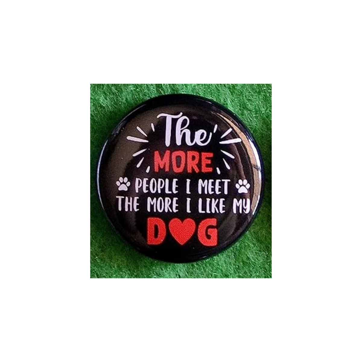 Dog Lover Round Magnet | “Man’s Best Friend” Canine Fridge Magnet (1.5”)