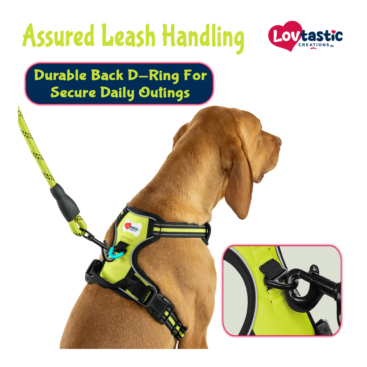 Lovtastic Creations® No-Pull Dog Harness - with Strong & Durable Dog Leash & Free Poopbag Holder 3pcs Set | Reflective No-Choke Pet Harness