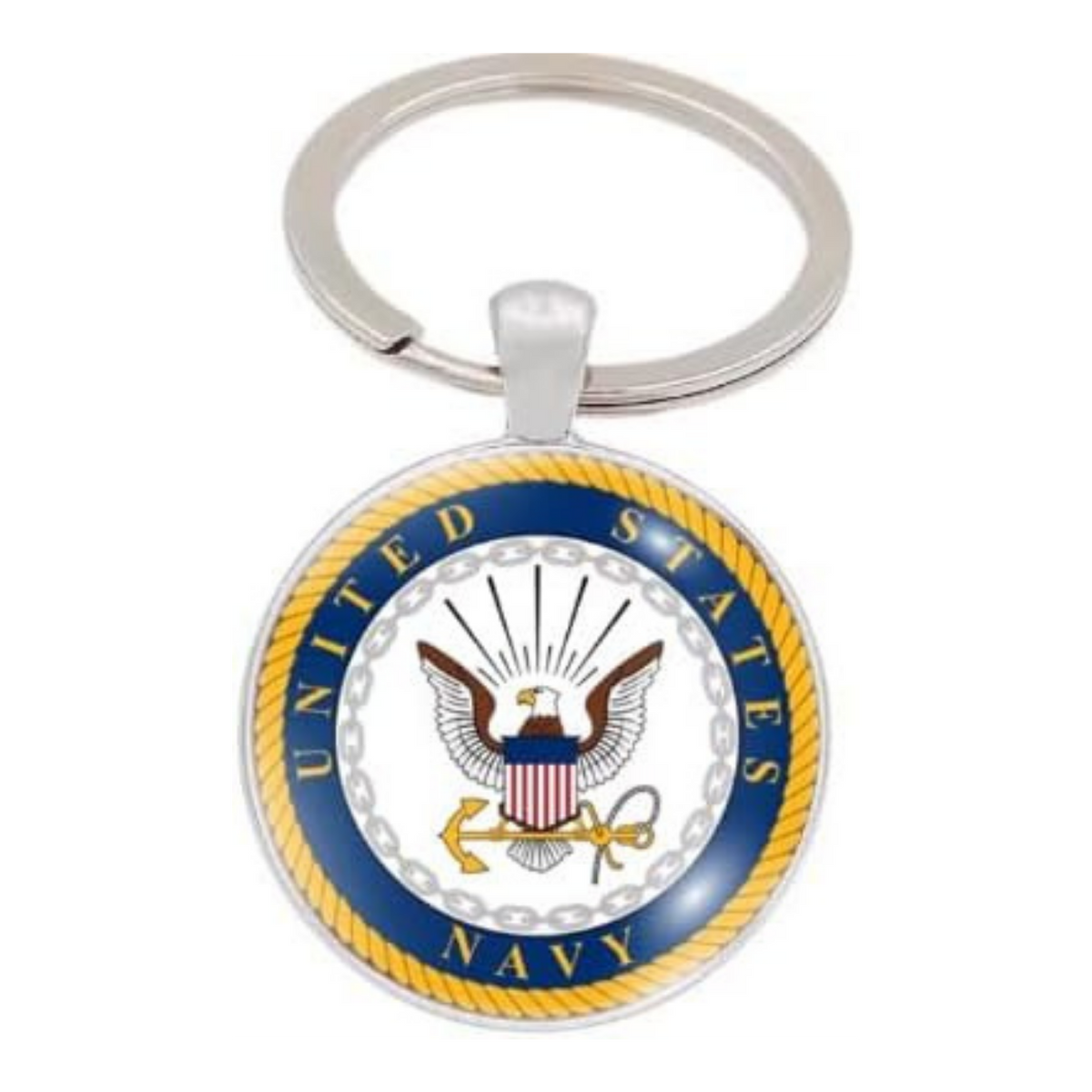 Military Round Keychain