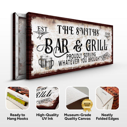 Personalized Bar and Grill Sign
