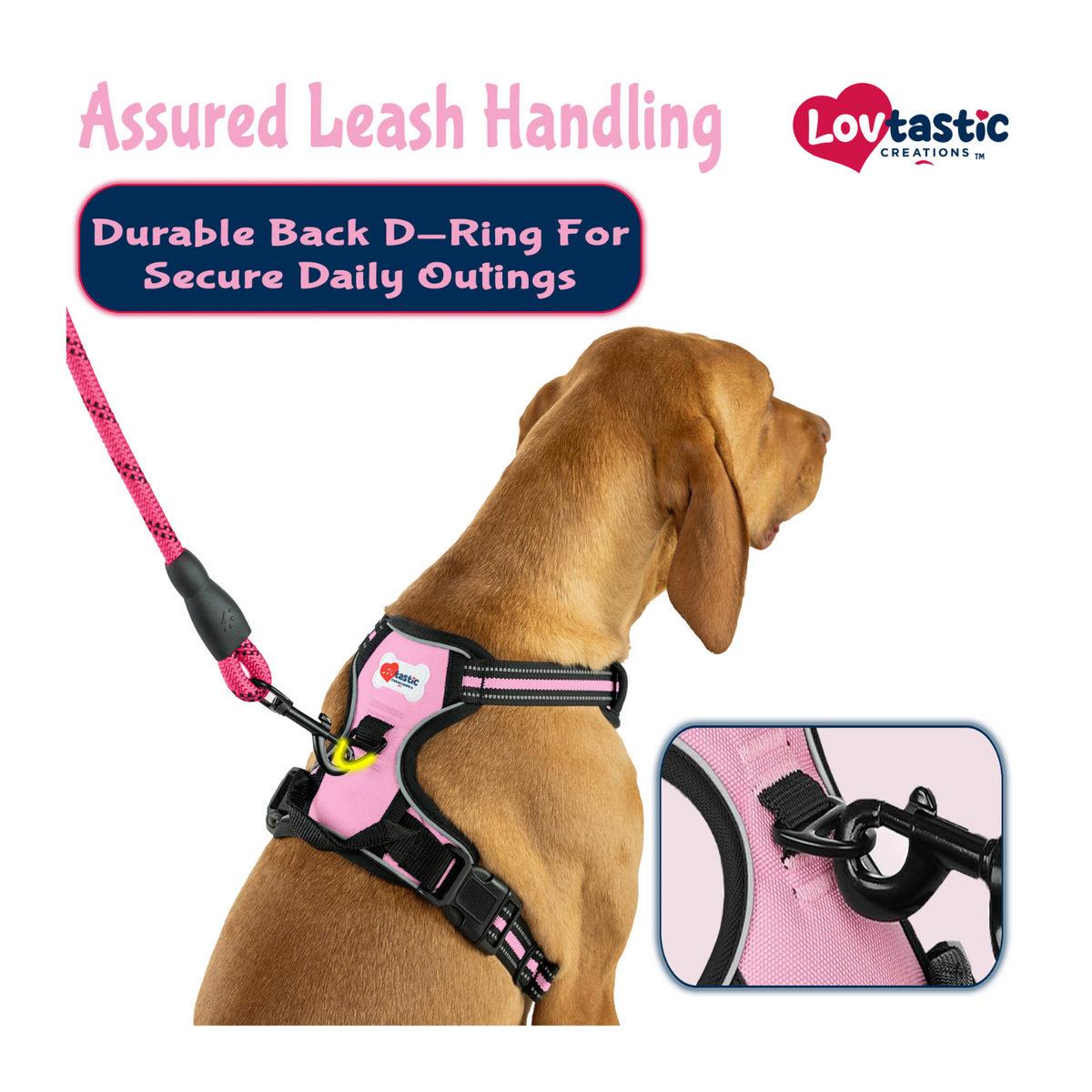 Lovtastic Creations® No-Pull Dog Harness - with Strong & Durable Dog Leash & Free Poopbag Holder 3pcs Set | Reflective No-Choke Pet Harness