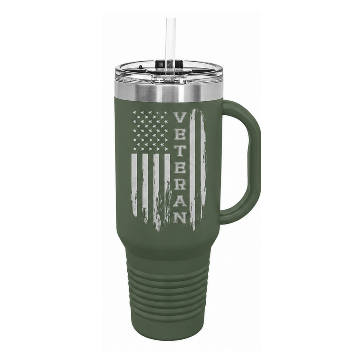 Veteran 40oz Tumbler W/ Handle, Veteran Gifts