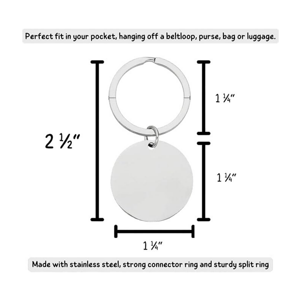 Military Round Keychain