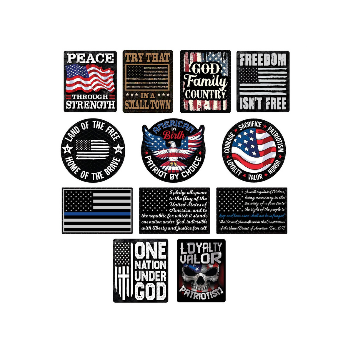 Patriotic Waterproof Flag Decal Sticker