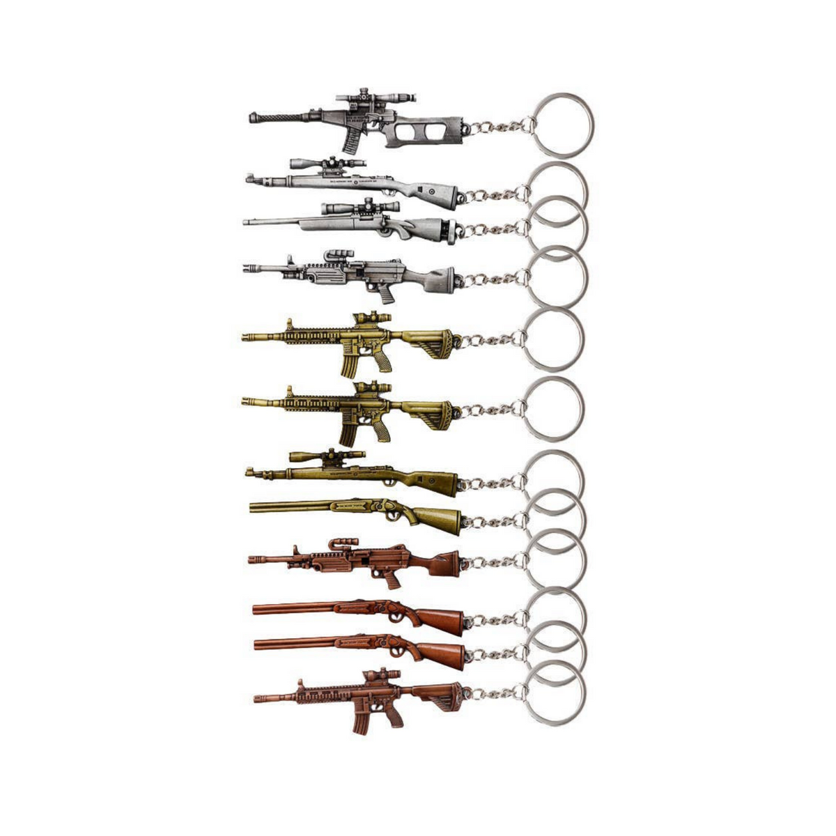 Combat Battle Rifle Gun Alloy Key Chain