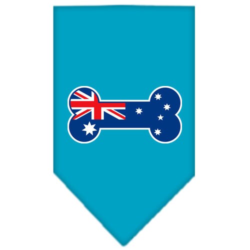 Bone Shaped Australian Flag Cotton Pet Bandana from As You Wish Apparel – Dog Fashion Bandana